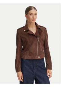 Armani Exchange Kurtka skórzana XW001924 AF21549 U6136 Brązowy Regular Fit. Kolor: brązowy. Materiał: skóra #1