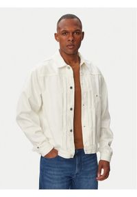TOMMY HILFIGER - Tommy Hilfiger Kurtka jeansowa MW0MW45096 Biały Regular Fit. Kolor: biały. Materiał: bawełna #1