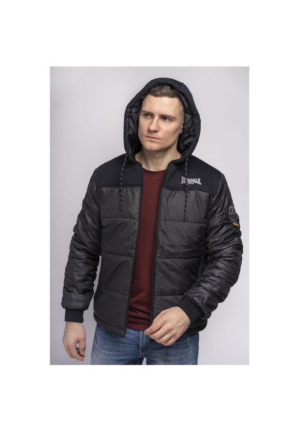 Kurtka zimowa Lonsdale Botallack. Kolor: czarny. Materiał: puch. Sezon: zima. Sport: turystyka piesza