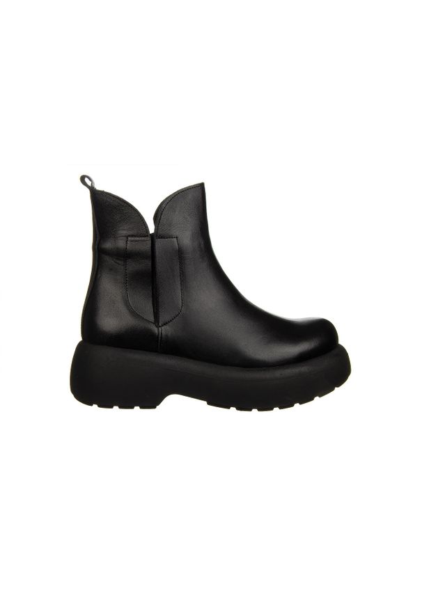 Botki Bayla-161 084 602 011 Black 161590, Czarny, Skóra naturalna - 36. Okazja: na co dzień. Nosek buta: okrągły. Kolor: czarny. Szerokość cholewki: normalna. Materiał: skóra. Sezon: zima, jesień. Obcas: na obcasie. Styl: elegancki, casual, klasyczny. Wysokość obcasa: średni