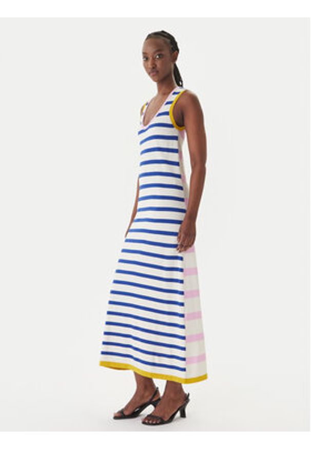 LOLA CASADEMUNT Sukienka dzianinowa LS2616157 Kolorowy Regular Fit. Materiał: syntetyk. Wzór: kolorowy