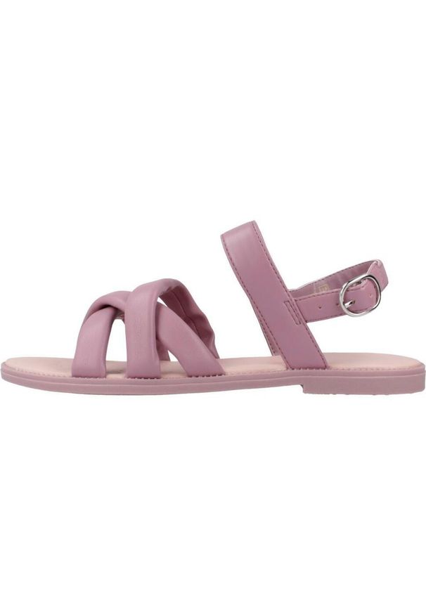 Geox - Sandały GEOX J SANDAL KARLY GIRL Fioletowy. Kolor: fioletowy. Materiał: syntetyk. Sezon: lato