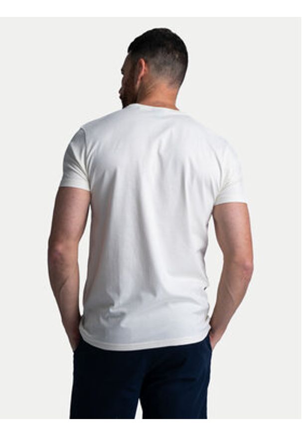 Petrol Industries T-Shirt M-1040-TSR002 Biały Slim Fit. Kolor: biały. Materiał: bawełna