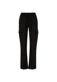 Urban Classics - Spodnie Cargo Damskie Twill Z Wysokimi Stanami. Stan: podwyższony. Kolor: czarny