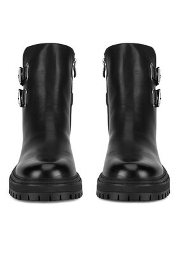 DeeZee Botki HY60208-3 Czarny. Kolor: czarny. Materiał: skóra