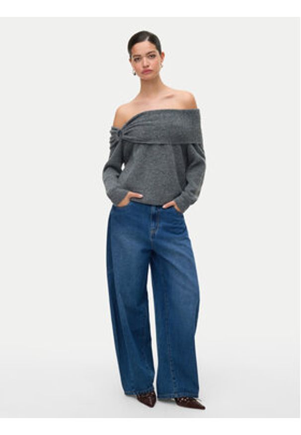 Vero Moda Sweter Lovely 10336698 Szary Regular Fit. Kolor: szary. Materiał: syntetyk