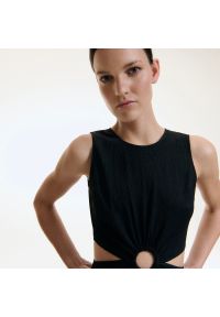 Reserved - Sukienka maxi z wycięciami - Czarny. Kolor: czarny. Długość: maxi #1