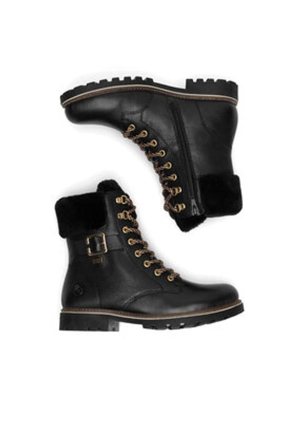 Remonte Trzewiki D8481-02 Czarny. Kolor: czarny. Materiał: skóra