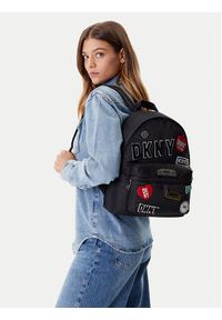 DKNY Plecak R52KEK28 Czarny. Kolor: czarny. Materiał: materiał