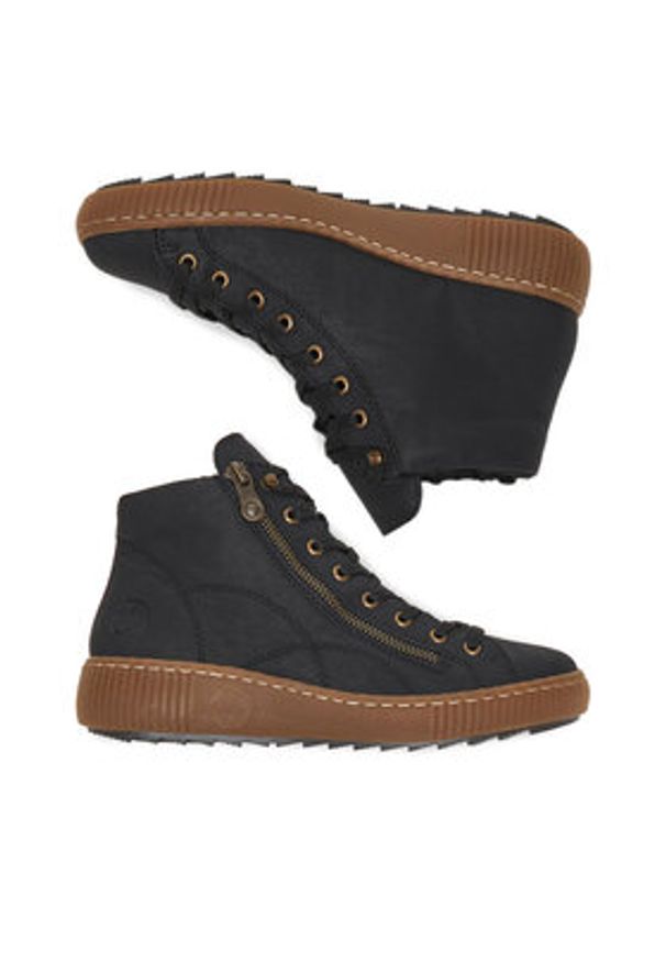 Rieker Trzewiki CEO-Z6610-00 Czarny. Kolor: czarny. Materiał: materiał, syntetyk