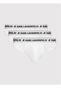 Karl Lagerfeld - KARL LAGERFELD Komplet 3 par slipów Logo 211M2103 Biały. Kolor: biały. Materiał: bawełna #1