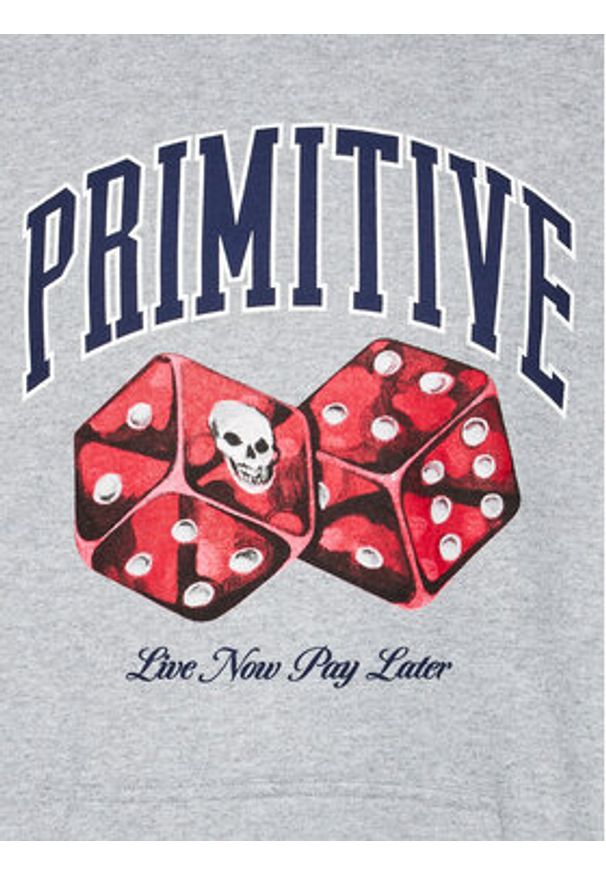 Primitive Bluza Payday PAPFA2310 Szary Regular Fit. Kolor: szary. Materiał: syntetyk