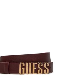 Guess Pasek Damski BW9113 P4235 Bordowy. Kolor: czerwony. Materiał: skóra