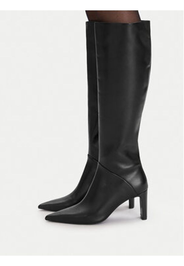 Gino Rossi - GINO ROSSI Kozaki EO-LIDIA-121969 Czarny. Kolor: czarny. Materiał: skóra