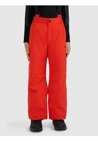 4f - 4F Spodnie narciarskie membrana 5000 chłopięce - czerwone 146 (10-11 lat). Kolor: czerwony. Materiał: poliester, materiał. Wzór: gładki. Sezon: lato. Sport: narciarstwo #2
