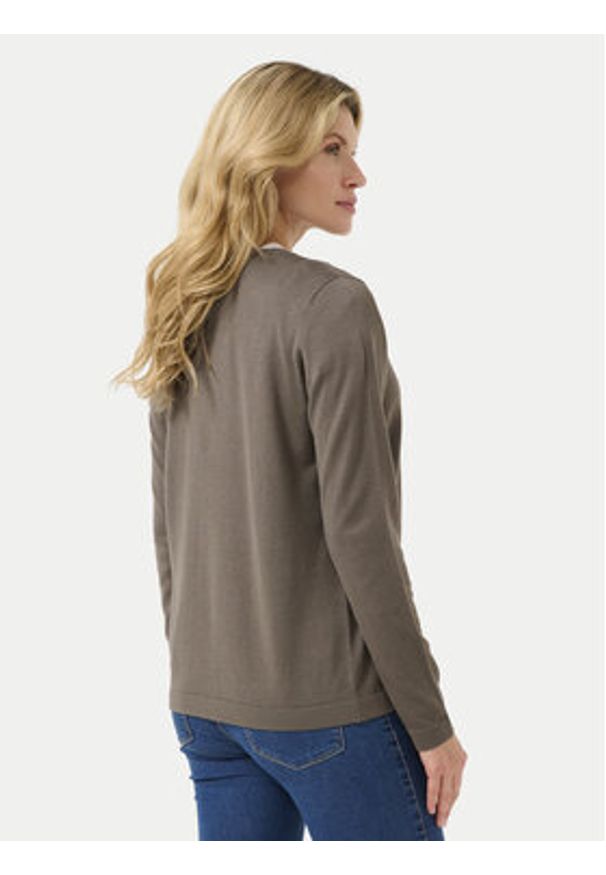 Kaffe Kardigan Fenia 10551503 Brązowy Regular Fit. Kolor: brązowy. Materiał: wiskoza