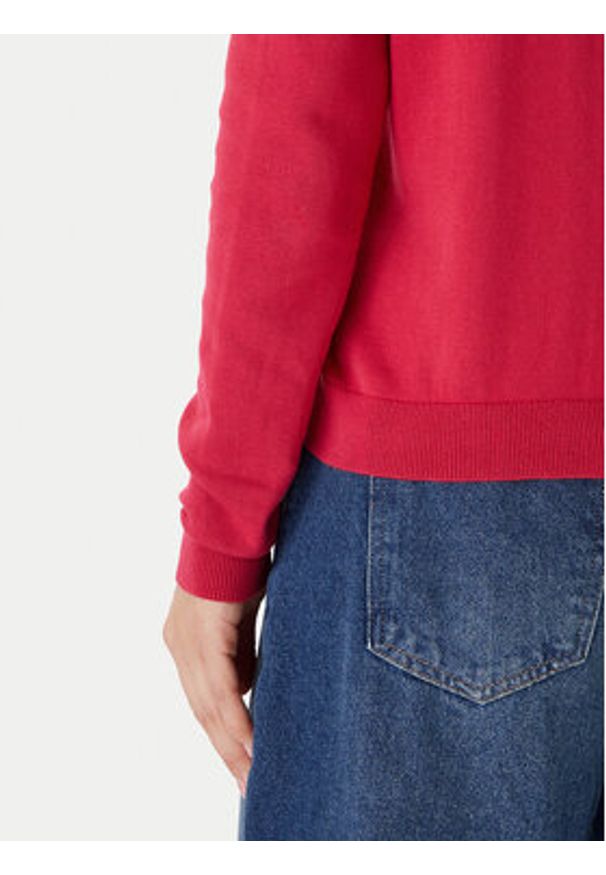 Tommy Jeans Sweter Essential DW0DW19888 Różowy Regular Fit. Kolor: różowy. Materiał: bawełna