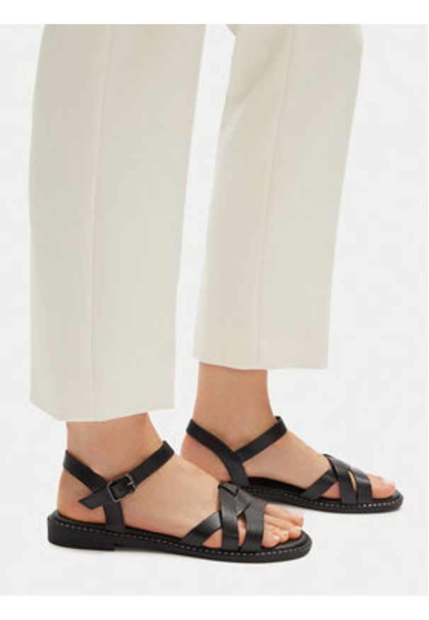 Lasocki Sandały RST-KM215-02 Czarny. Kolor: czarny. Materiał: skóra