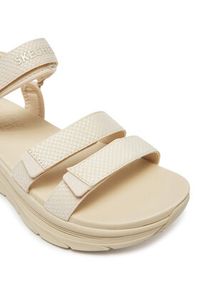 skechers - Skechers Sandały D'Lux Walker-Going-Out Vibes 119828/NAT Beżowy. Kolor: beżowy. Materiał: materiał #5