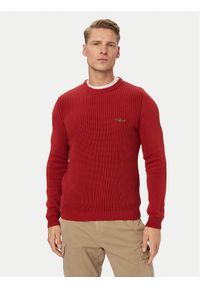 Aeronautica Militare Sweter 262MA1571UL00409 Czerwony Regular Fit. Kolor: czerwony. Materiał: bawełna #1