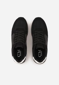 Born2be - Czarne Casualowe Buty Sportowe Typu Sneakersy Glorelle. Okazja: na co dzień. Zapięcie: sznurówki. Kolor: czarny. Materiał: jeans #3