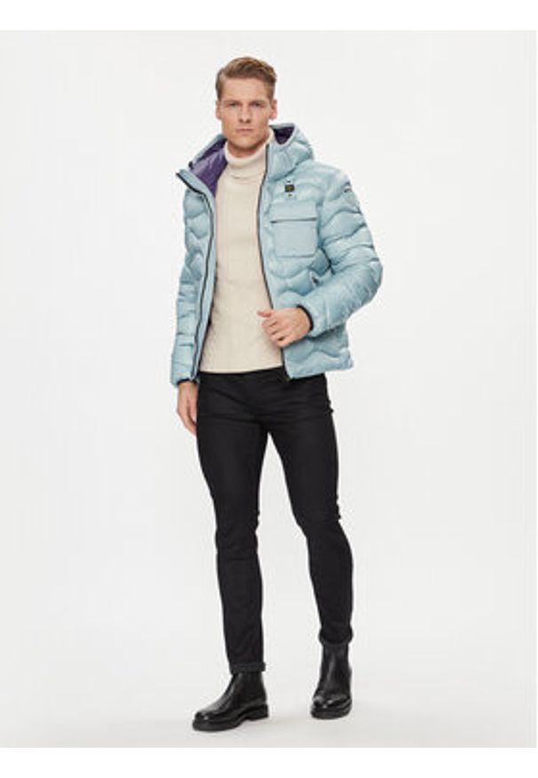 Blauer Kurtka puchowa 23WBLUC02084 Błękitny Regular Fit. Kolor: niebieski. Materiał: syntetyk