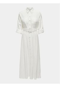 only - ONLY Sukienka koszulowa Callie 15318799 Biały Regular Fit. Kolor: biały. Materiał: bawełna. Typ sukienki: koszulowe