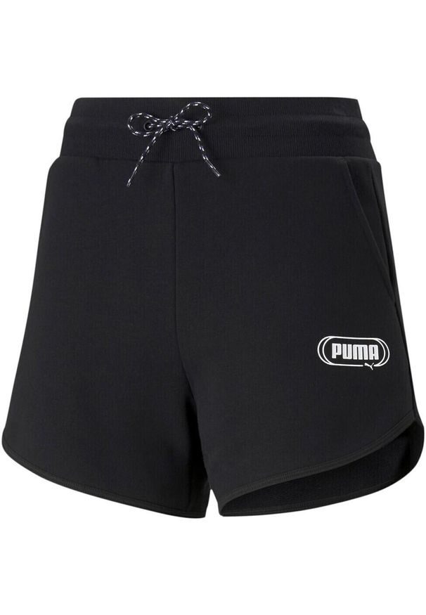 Spodenki Puma Rebel 4", Czarny, Kobiety. Kolor: czarny. Materiał: materiał. Długość: krótkie