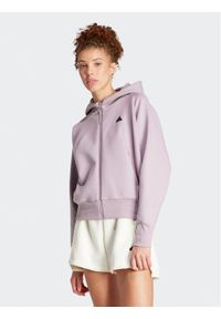 Adidas - adidas Bluza Z.N.E. IS3934 Fioletowy Loose Fit. Kolor: fioletowy. Materiał: syntetyk, bawełna