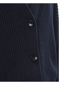 Tommy Jeans Kardigan Essential DW0DW17253 Granatowy Relaxed Fit. Kolor: niebieski. Materiał: bawełna