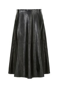 Ochnik - Spódnica damska. Kolor: czarny. Materiał: skóra #2