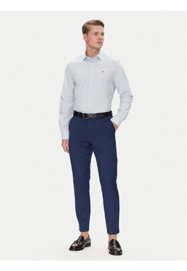 TOMMY HILFIGER - Tommy Hilfiger Koszula MW0MW38961 Błękitny Slim Fit. Kolor: niebieski. Materiał: bawełna