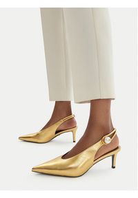 Gino Rossi - GINO ROSSI Czółenka CEO-ROSE-LT2678-1-N Złoty. Kolor: złoty. Materiał: skóra #8