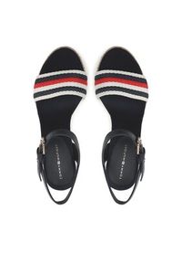 TOMMY HILFIGER - Tommy Hilfiger Espadryle Corporate Wedge FW0FW07086 Kolorowy. Materiał: materiał. Wzór: kolorowy #7