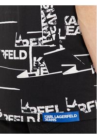Karl Lagerfeld Jeans T-Shirt 240D1709 Czarny Relaxed Fit. Kolor: czarny. Materiał: bawełna