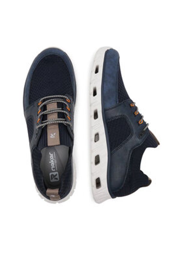 Rieker Sneakersy 04351-14 Granatowy. Kolor: niebieski. Materiał: materiał