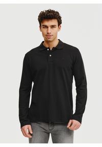 Pako Lorente - PAKO LORENTE – Czarne polo longsleeve. Okazja: na co dzień. Typ kołnierza: polo. Kolor: niebieski, czarny. Materiał: bawełna, elastan. Długość rękawa: długi rękaw. Długość: długie. Styl: casual