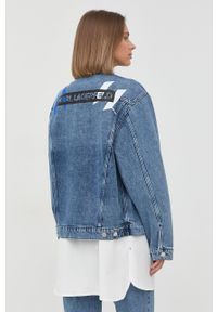 Karl Lagerfeld kurtka jeansowa 221W1482 damska przejściowa. Okazja: na co dzień. Kolor: niebieski. Materiał: jeans. Styl: casual #4