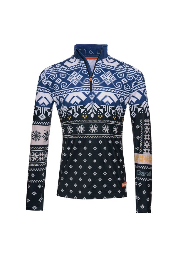 GARETH & LUCAS - Bluza narciarska Męska Gareth & Lucas Seventy-Nine. Kolor: niebieski. Materiał: poliester, elastan. Sezon: zima. Sport: narciarstwo