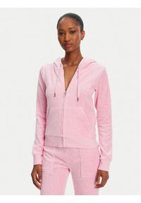 Juicy Couture Bluza Robertson JCAP176 Różowy Slim Fit. Kolor: różowy. Materiał: syntetyk