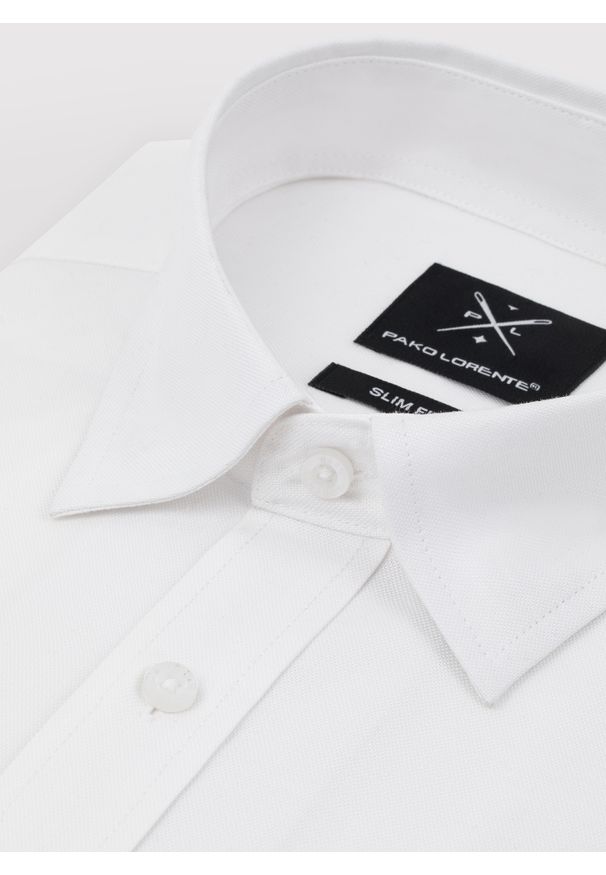 Pako Lorente - PAKO LORENTE – Biała bawełniana koszula męska. Kolor: biały. Materiał: bawełna. Długość rękawa: długi rękaw. Długość: długie. Sezon: wiosna