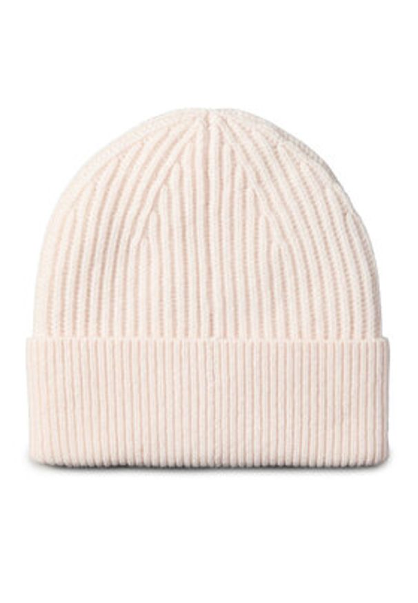 Calvin Klein Czapka Ck Metal Wool Beanie LV04D8032G Écru. Materiał: wełna, materiał