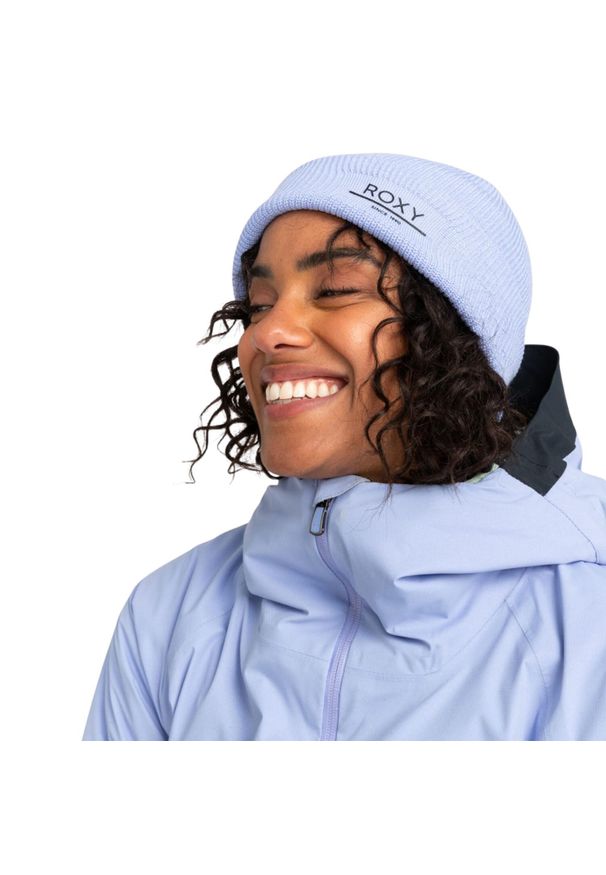 Czapka zimowa damska Roxy Folker. Kolor: fioletowy. Materiał: akryl. Sezon: zima