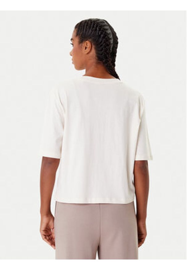 Guess T-Shirt V5YI02 I3Z14 Beżowy Boxy Fit. Kolor: beżowy. Materiał: bawełna