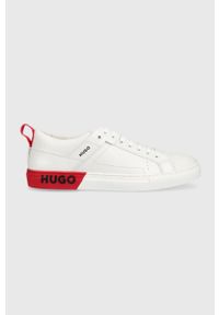 Hugo - HUGO sneakersy skórzane Mayfair LowCut kolor biały. Nosek buta: okrągły. Zapięcie: sznurówki. Kolor: biały. Materiał: skóra