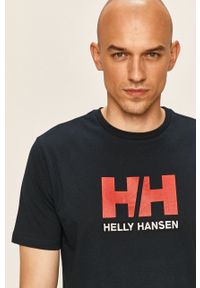 Helly Hansen t-shirt HH LOGO T-SHIRT 33979. Okazja: na co dzień. Kolor: niebieski. Materiał: dzianina. Wzór: aplikacja. Styl: casual #2