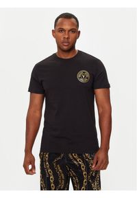 Versace Jeans Couture T-Shirt 77GAHT00 CJ00T Czarny Slim Fit. Kolor: czarny. Materiał: bawełna #1