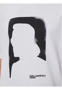 Karl Lagerfeld Jeans T-Shirt 245D1709 Biały Regular Fit. Kolor: biały. Materiał: bawełna #3
