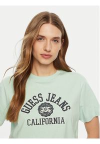 Guess T-Shirt W5RI43 K8HM0 Zielony Regular Fit. Kolor: zielony. Materiał: bawełna #4