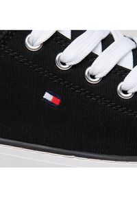 TOMMY HILFIGER - Tommy Hilfiger Trampki Low Cut Lace-Up Sneaker T3A4-32118-0890 S Czarny. Kolor: czarny. Materiał: materiał
